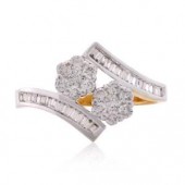 Designer Ring with Certified Diamonds in 18k Yellow Gold - LR0041P